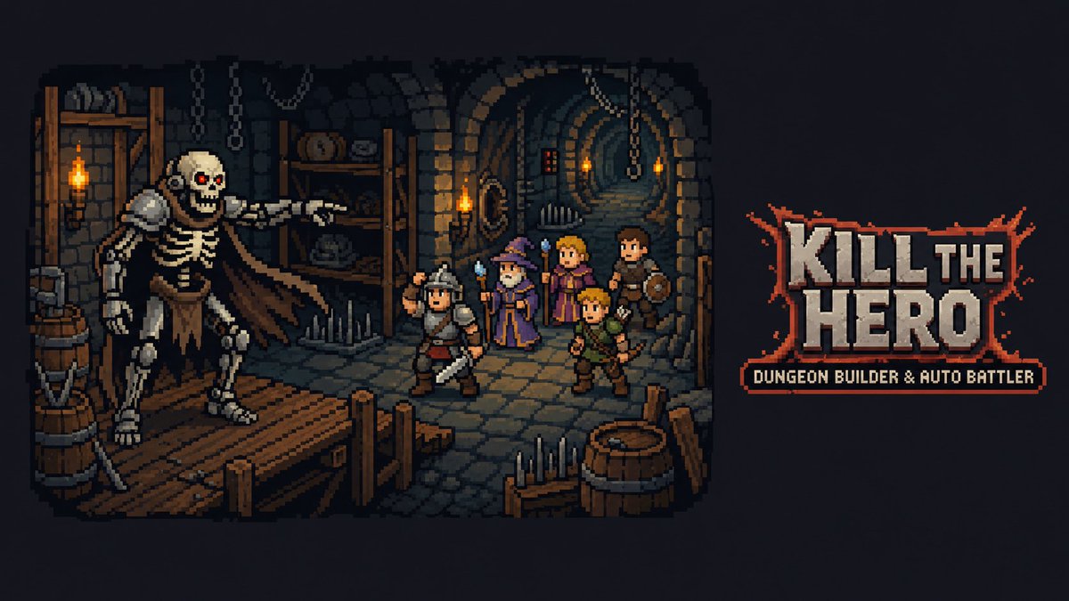 rockingProjects's tweet photo. @tearedac If you don't fear prototypes, try Kill The Hero via https://t.co/9LqD0dvJdQ playable in browser!  Your feedback is appreciated!!!  #indiegame #dungeon #autobattler https://t.co/MMuWsj7iP0
