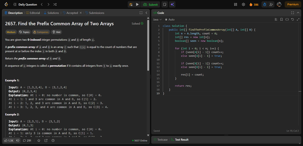 amanhaidry's tweet photo. 🗓️Day-301 of #365DaysOfCode 🎯

✅ @geeksforgeeks
#POTD: Product Pair

✅ @LeetCode
#DCC: Find the Prefix Common Array of Two Arrays

#365DaysOfDSA #geeksforgeeks #gfg #leetcode #365DaysOfcoding #Java #DataStructuresAndAlgorithms #DSA #ProblemSolving #CodingJourney https://t.co/8SZZfft1kT