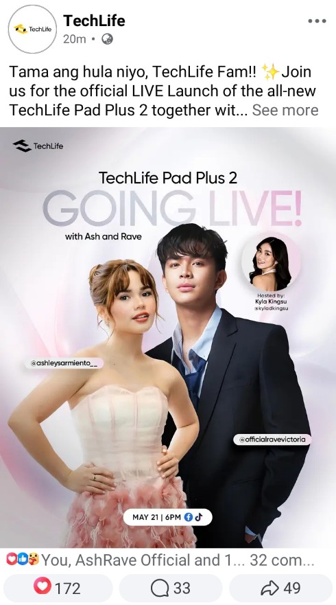 _mikhyllaj's tweet photo. Tama ang hula natin, RAVLEYs!! 

Make sure na naka-engage kayo dito at wag kalimutan mag-join sa live bukas ng TechLife PH (blue app at clock app).🤍

🖇️ - https://t.co/rxLAVrWlAb

#TechLifePH 
#AshRave  
#AshleySarmiento | #RaveVictoria https://t.co/OAAJ2ark9P