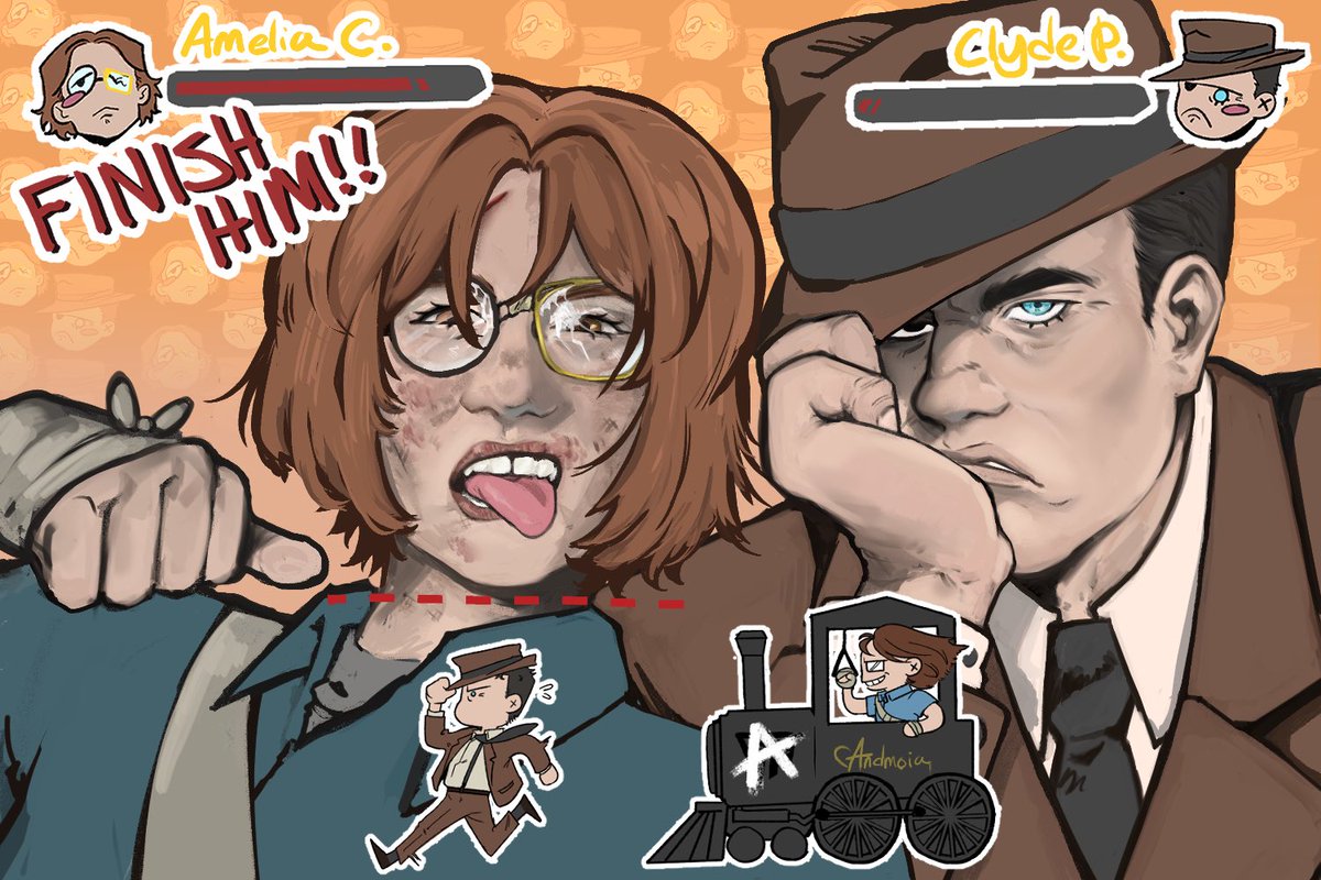 Andmoia's tweet photo. Amelia ft Clyde https://t.co/QtCz33CACE