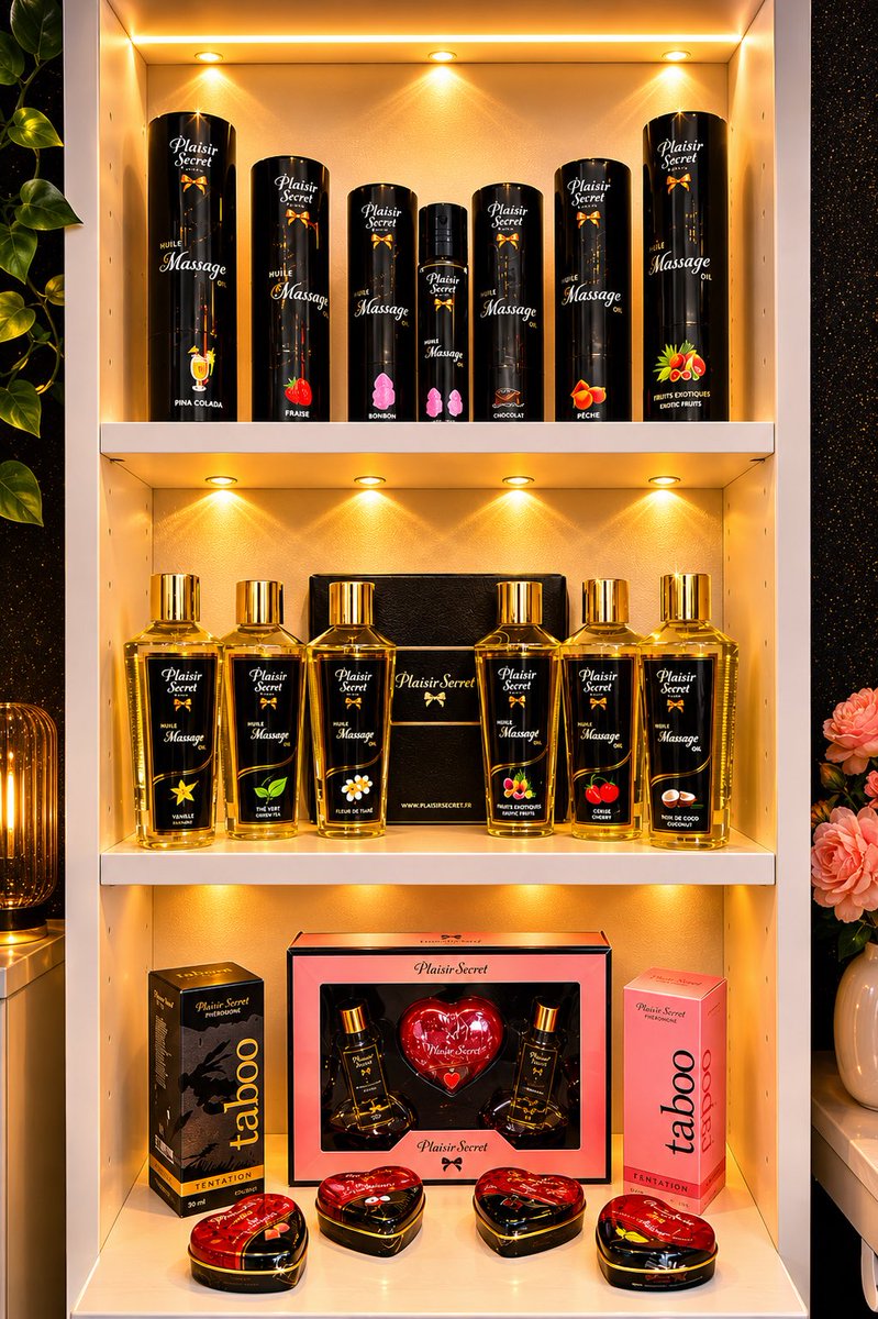 TotallyLovesex's tweet photo. Découvrez notre univers bien-être &amp; plaisir 
Huiles de massage parfumées 💆‍♀️💖  
Coffrets cadeaux 🎁  
Parfums envoûtants 🔥  
🍓 Fraise • 🍫 Chocolat • 🍑 Pêche • 🥥 Coco • 🌺 Fruits exotiques  
💎 Élégance, sensualité &amp; détente
📍 Disponible maintenant
#Massage #LoveShop https://t.co/zaw3sD1Fqq