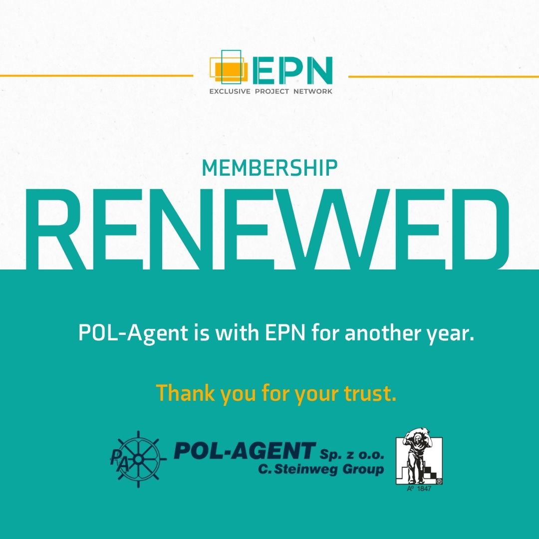 EpnProject's tweet photo. POL-AGENT is with EPN for another year !

Thank you for your trust 🤝

#epn #epn26 #projectcargo #projectlogistics #polagent #renewedmember https://t.co/dQppqLheXZ
