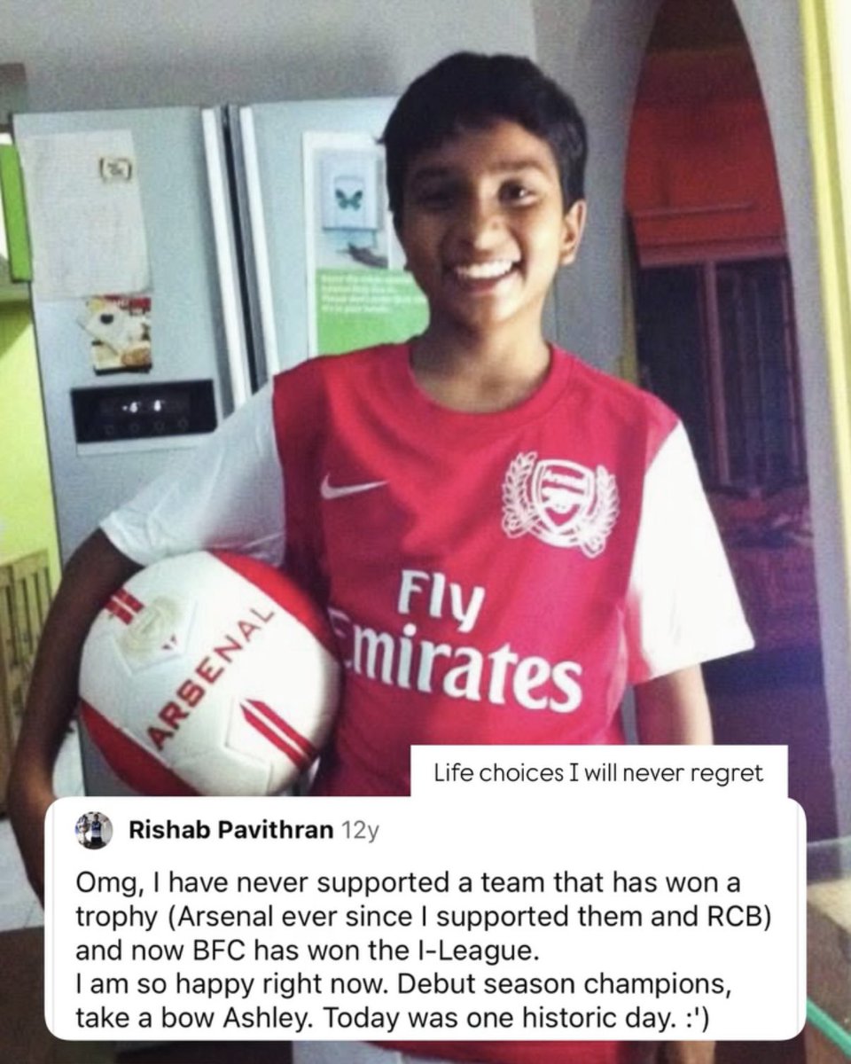 rishabpavi's tweet photo. 12 years later, it all worked out. 🫶🏼
@Arsenal ✅ @RCBTweets ✅ @bengalurufc ✅ https://t.co/aiXOYt43Hh