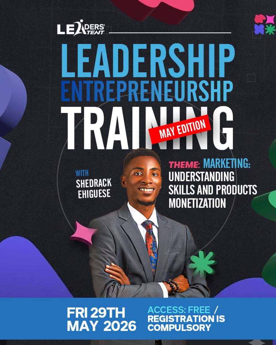 Leaders_tent's tweet photo. 💥LET May Edition is here!🥳

 Register now: https://t.co/qSQFPeeiX6 https://t.co/fQNLD8NqKT