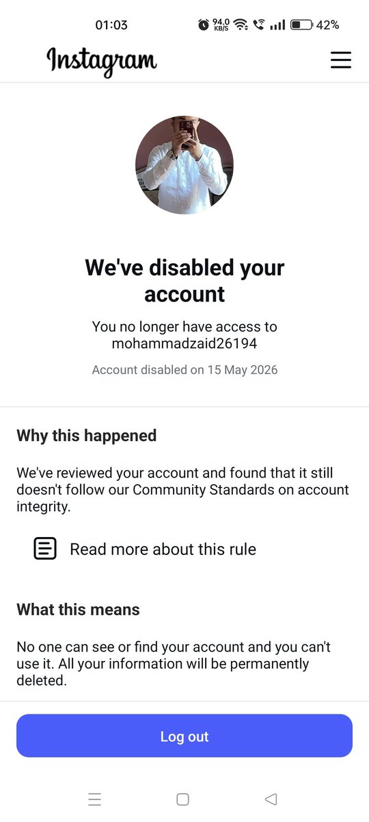 mohammadzaid830's tweet photo. @Instagramcomms my Instagram account got suspended and I am not seeing a "learn more" option. Could you please help me out? Thank you! My insta user is :- mohammadzaid26194 https://t.co/IQ4SUCbwSt