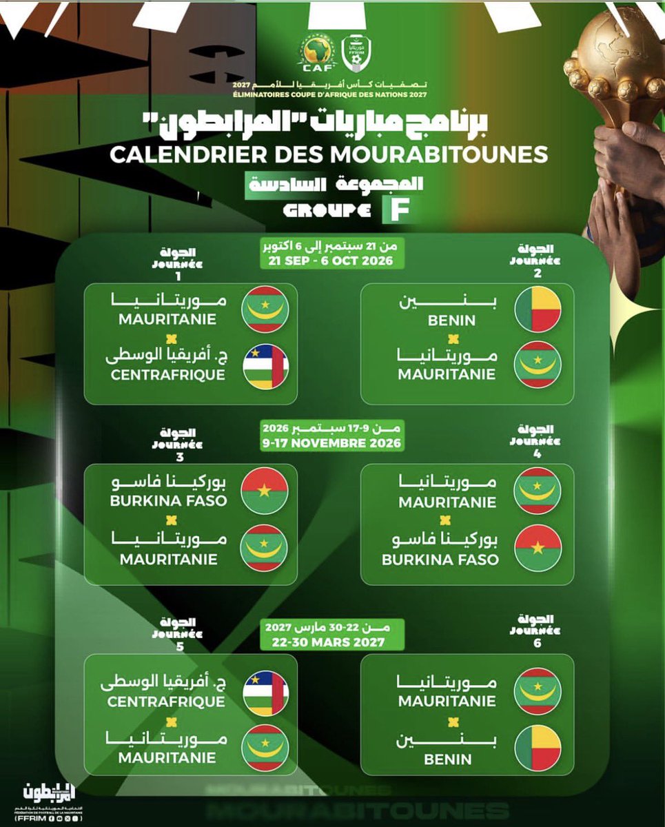 Garai14's tweet photo. A por la Copa África 2027…….🇲🇷💪⚽️ https://t.co/U8Rc2TDOrt