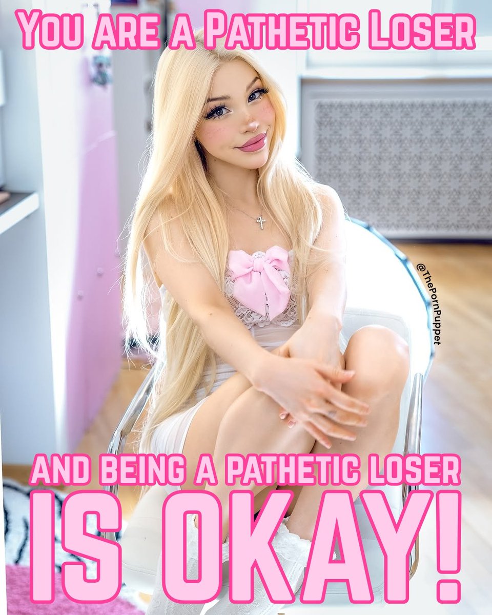 ThePornPuppet's tweet photo. ⚠️ Pathetic loser propaganda ⚠️ 
"If you’re a pathetic loser, save this post 💕
It’s okay. We both know you need it.
Repost so your timeline stays honest"
.
.
.
.
#LoserKink #Findom #Humiliation #Brat #Finsub #Paypig https://t.co/zeAE9JJ6Mj