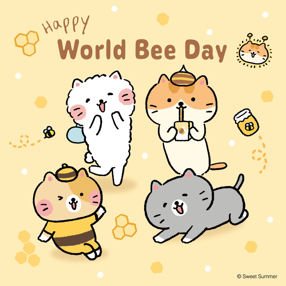 CatCompany_'s tweet photo. Happy World Bee Day! 📷 สุขสันต์วันผึ้งโลก
วันนี้ขอแปลงร่างเป็นน้องผึ้งชั่วคราวนะเหมียวว 😍
#sweetsummer #catcompany #beeday #วันผึ้ง https://t.co/NEtPxbuS93