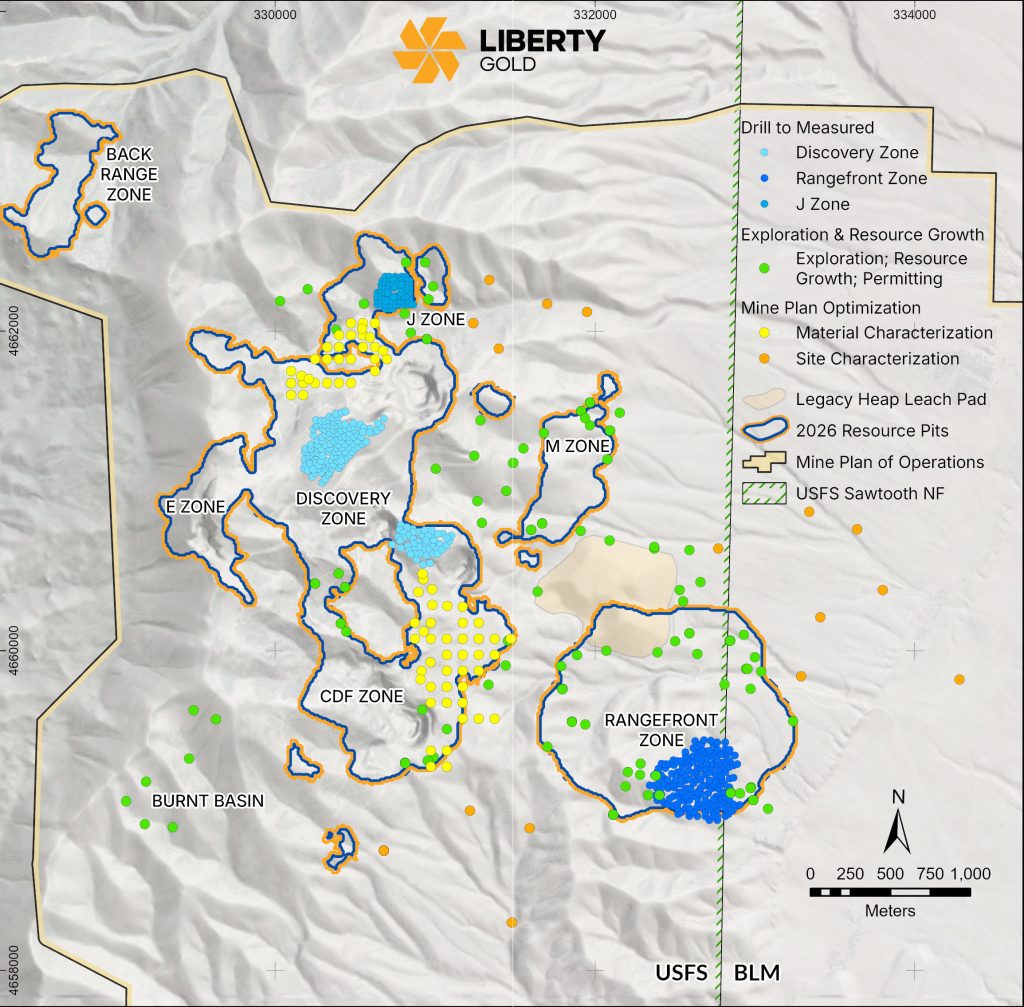 3L_Capital's tweet photo. NEWS > @LibertyGoldCorp outlines its 2026 drill program at the Black Pine Oxide Gold Project in Idaho, focused on early production confidence and project execution readiness.

Highlights include:
• 40,000m approved RC drill program
• Additional 10,000m contingent on results
• Infill drilling targeting Measured resource upgrades in first 2–3 years of mine plan
• Exploration focused on near-mine extensions and selected growth targets
• Technical drilling to support mine sequencing, geotechnical work and permitting

The program supports feasibility, permitting and engineering work as Black Pine advances toward a construction decision.

Read more: https://t.co/NBfjR3QkGv
$LGD.TO $LGDTF #LGD #Gold #Mining #Development #Exploration