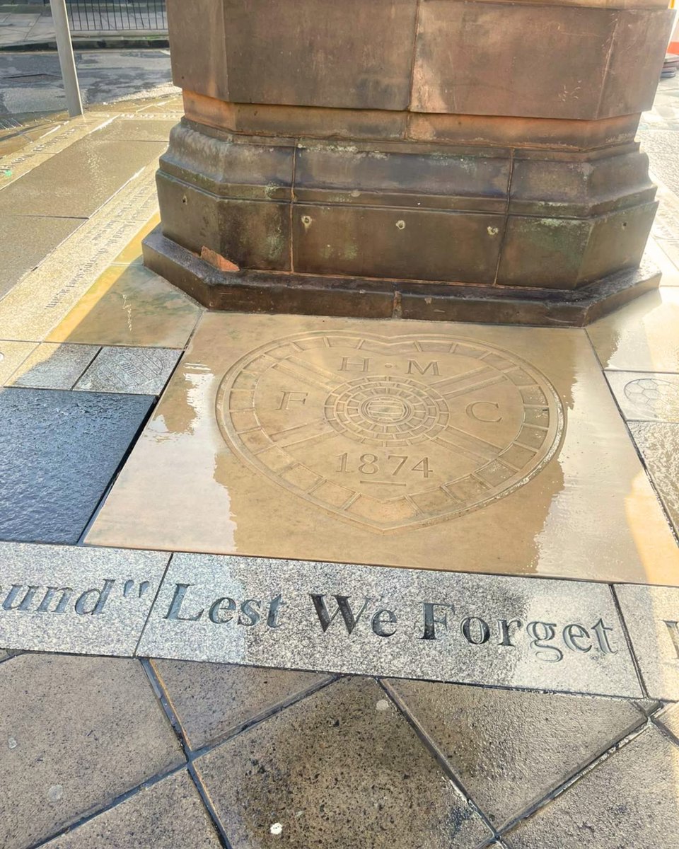 AroundTheFunnel's tweet photo. Following recent wanton vandalism, damage to the Haymarket War Memorial has now been repaired (according to @Hearts_Heritage on FB)

All traces of the fluid has been removed from the stones, and the area has been sealed and re-pointed

Special thanks to @GaHa1874 from @The_FOH 🇱🇻 https://t.co/uU02owzZW0