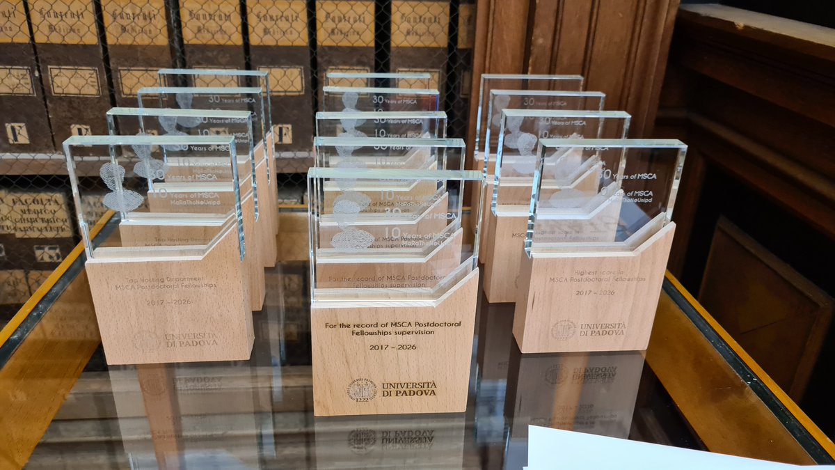 UniPD_Research's tweet photo. Yesterday @UniPadova celebrated two big milestones:

🎖️30 years of MSC Actions
🎖️10 years of MSCA MaRaThoN@Unipd

A moment to reflect on the incredible journey of research excellence and to recognise our Depts, Supervisors &amp; Fellows who made MSCA@Unipd a success story. Thank you! https://t.co/v4nAUdeWtP