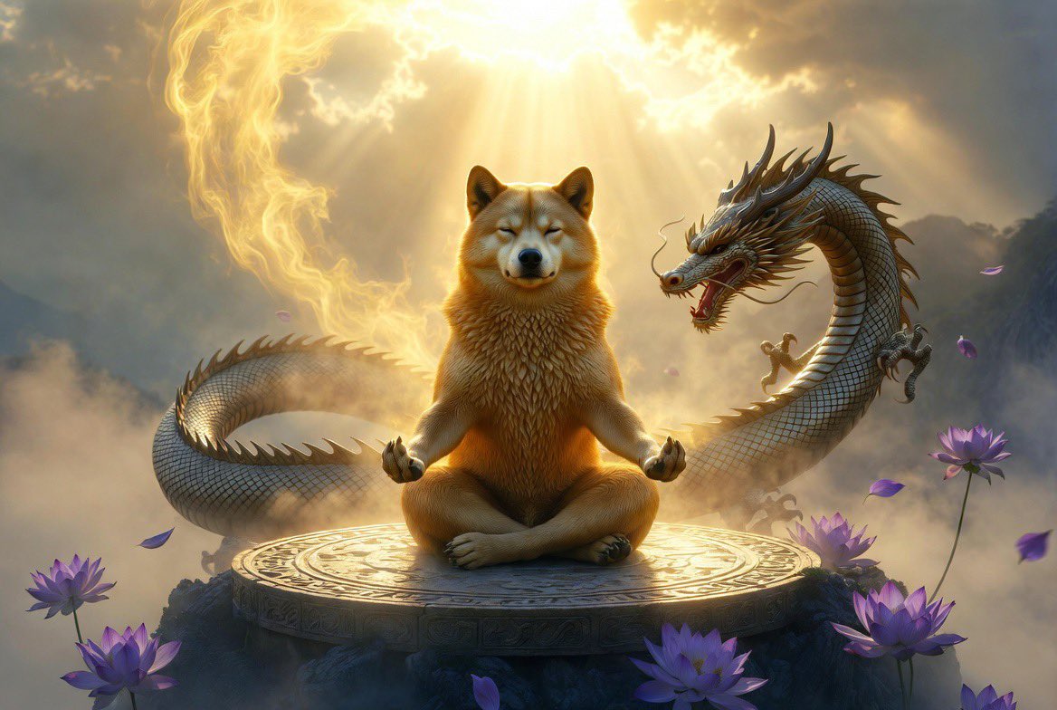 DavidJean369's tweet photo. In the middle of chaos… Omikami meditates.
The market screams.
FUD howls.
Weak hands fold.
We sit still.
Breathe.
Hold.
Quiet power.
The Sun Goddess doesn’t react to noise.
She becomes the light.
Patience isn’t waiting.
It’s power.
@Omikamitoken ⚡🐕🌞 https://t.co/gujbbG63K7