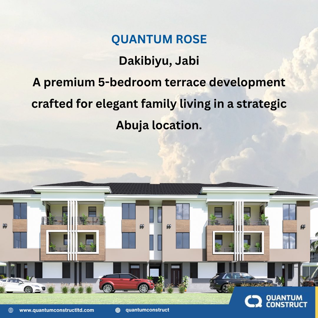 Quantum_ng's tweet photo. The future is taking shape.
From modern commercial spaces to premium residential developments, our upcoming projects are designed with the same commitment to quality, structure, and long-term value that defines Quantum Construct.

Introducing: 📍 QC Hub — Utako 📍 Quantum Palms — Apo Dutse 📍 Quantum Rose — Dakibiyu, Jabi

Different developments. One standard, excellence.
This is just the beginning.

Send us a message to learn more about our upcoming projects and early opportunities.

#abujaliving  #AbujaRealEstate #UpcomingProjects #abujadevelopers  #abujahomes