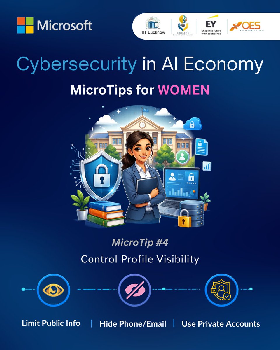 CS_inAI's tweet photo. Women are disproportionately targeted by online harms, such as gender-based violence, impersonation, stalking, and privacy-based cyber threats. 

Sometimes, digital safety begins with simple steps -controlling what the internet can see. 

#WomenInCyber #CyberSafety #DigitalIndia https://t.co/PRgdQvAmtA