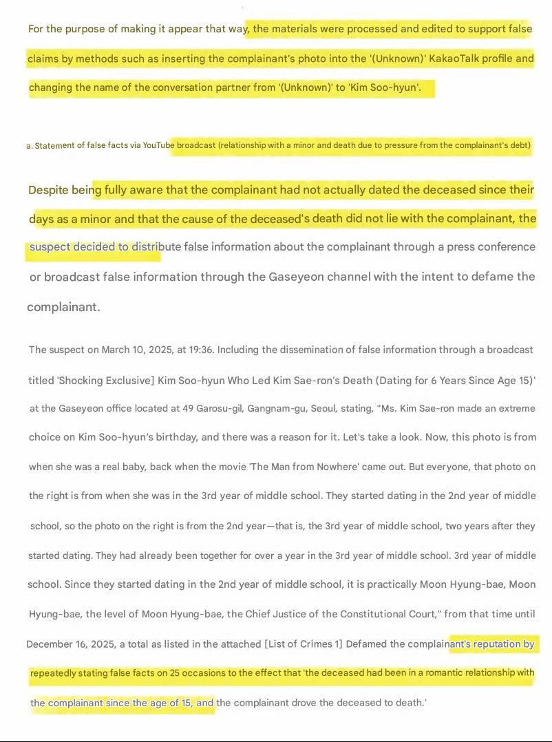 Ab1_girl's tweet photo. Finally, justice has come to light.

Reported extracts from the investigation/legal filings allege:

– No underage relationship existed.  
– No middle school sexual relationship existed.  
– KakaoTalk chats were allegedly manipulated through edited names, profile photos, dates, and screenshots.  
– AI/manipulated audio was allegedly used.  
– False narratives were allegedly spread publicly despite authenticity concerns.  
– Kim Soo Hyun was allegedly falsely linked to Kim Sae Ron’s death.

I’m honestly so emotional right now. For over a year, this man’s name was dragged through the mud. His character was torn apart, his legacy questioned, and people spoke about him like he was already guilty before verified facts even came out.

After months of public humiliation, the truth finally seems to be surfacing.

Congratulations to everyone who stood by him. Justice delayed is not justice denied.

#KimSooHyun
#WeStandWithKimSooHyun