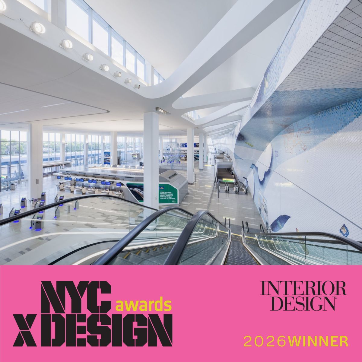 terminalBLGA's tweet photo. LGA Terminal B and @hoknetwork have been honored in Interior Design Magazine's NYCxDesign Awards! Winning for Iconic Project: Institutional, the award goes to a project across the tri-state area completed prior to May 2023 that continues to shape the city and inspire beyond it. https://t.co/Ko88YFIzuu