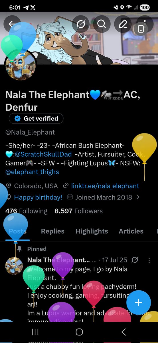 Nala The Elephant💙🐘🔜AC, Denfur tweet media