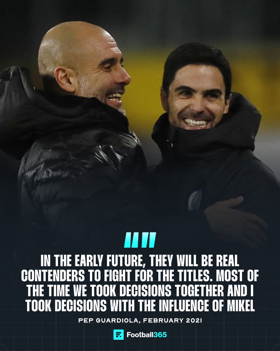 F365's tweet photo. 🗣️ Arsenal are Premier League champions – but some people believed in Mikel Arteta when they were in a relegation battle with Sam Allardyce 🏆🔴 https://t.co/5ULvZIV0vf