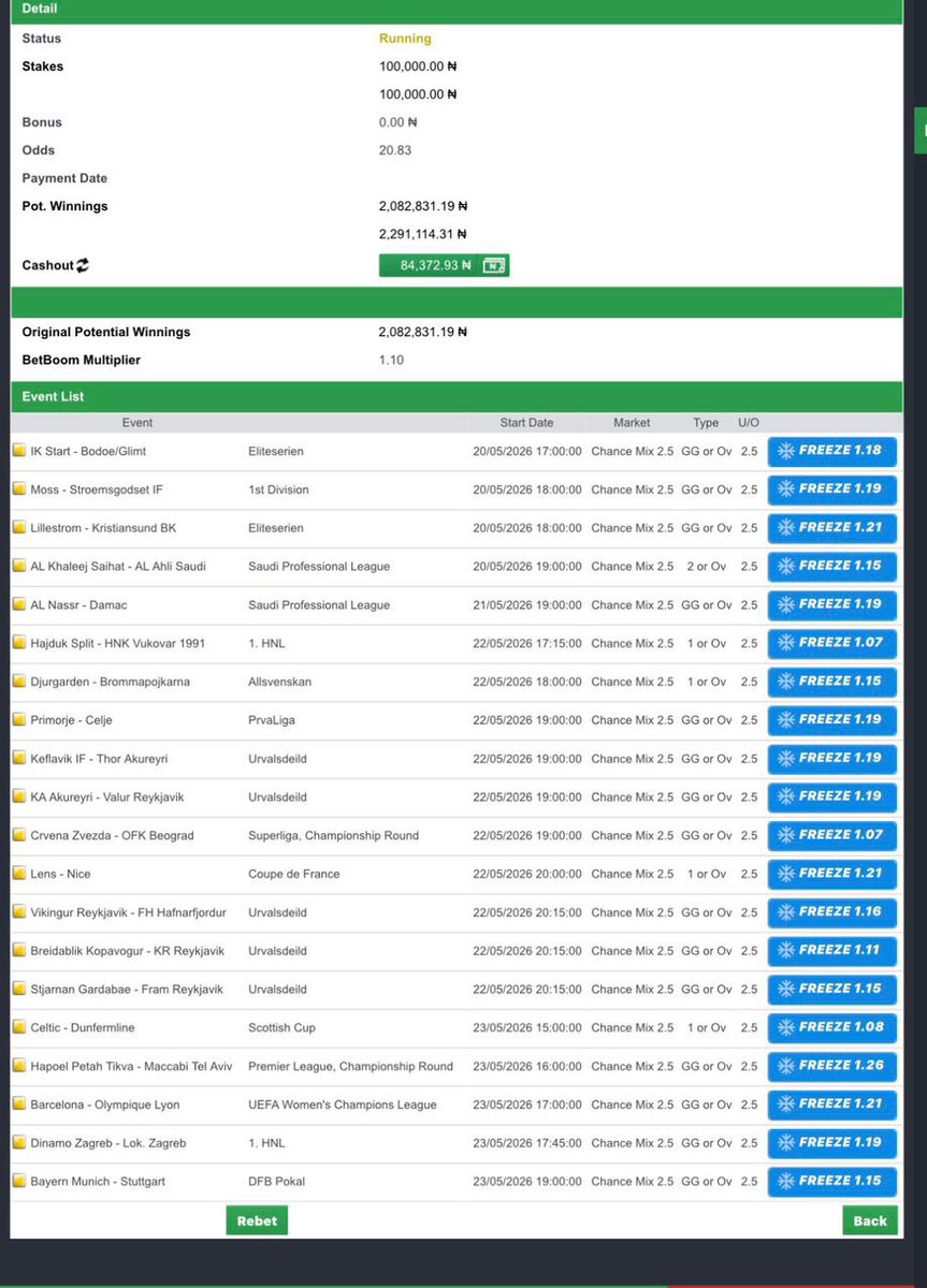 cindy_blog's tweet photo. 100 &amp; 20 Odds on BET9JA

CODES: 5FLHD7K, 5FLHHCK https://t.co/vD61RxZXhE