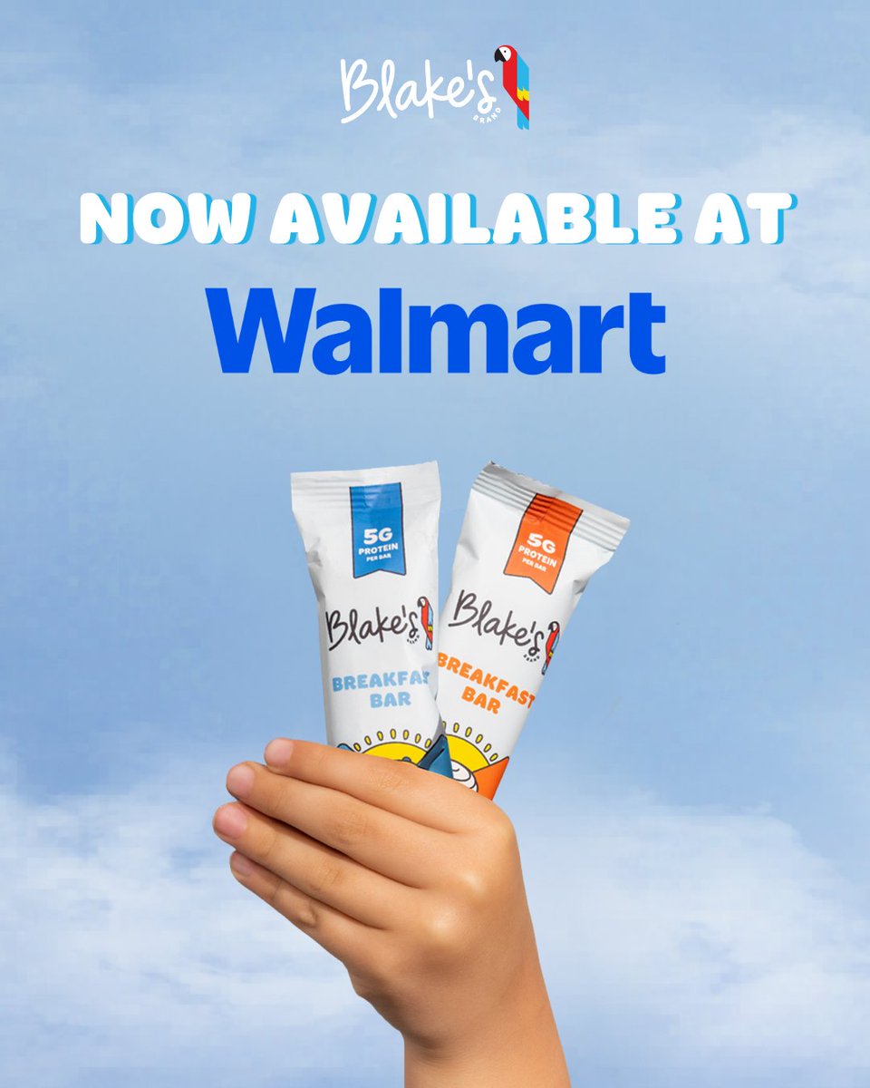 eatblakes's tweet photo. Attention Walmart shoppers! 👀 Blake's Breakfast Bars are NOW in 2,700 stores! Find Cinnamon Roll &amp; Blueberry Muffin in the Gluten-Free aisle. Safe snacking, made easy to find. Use our store locator at https://t.co/AsLna5nEpU! #AllergyFriendly #EatBlakes #BreakfastBars https://t.co/aOQbHKC5yL