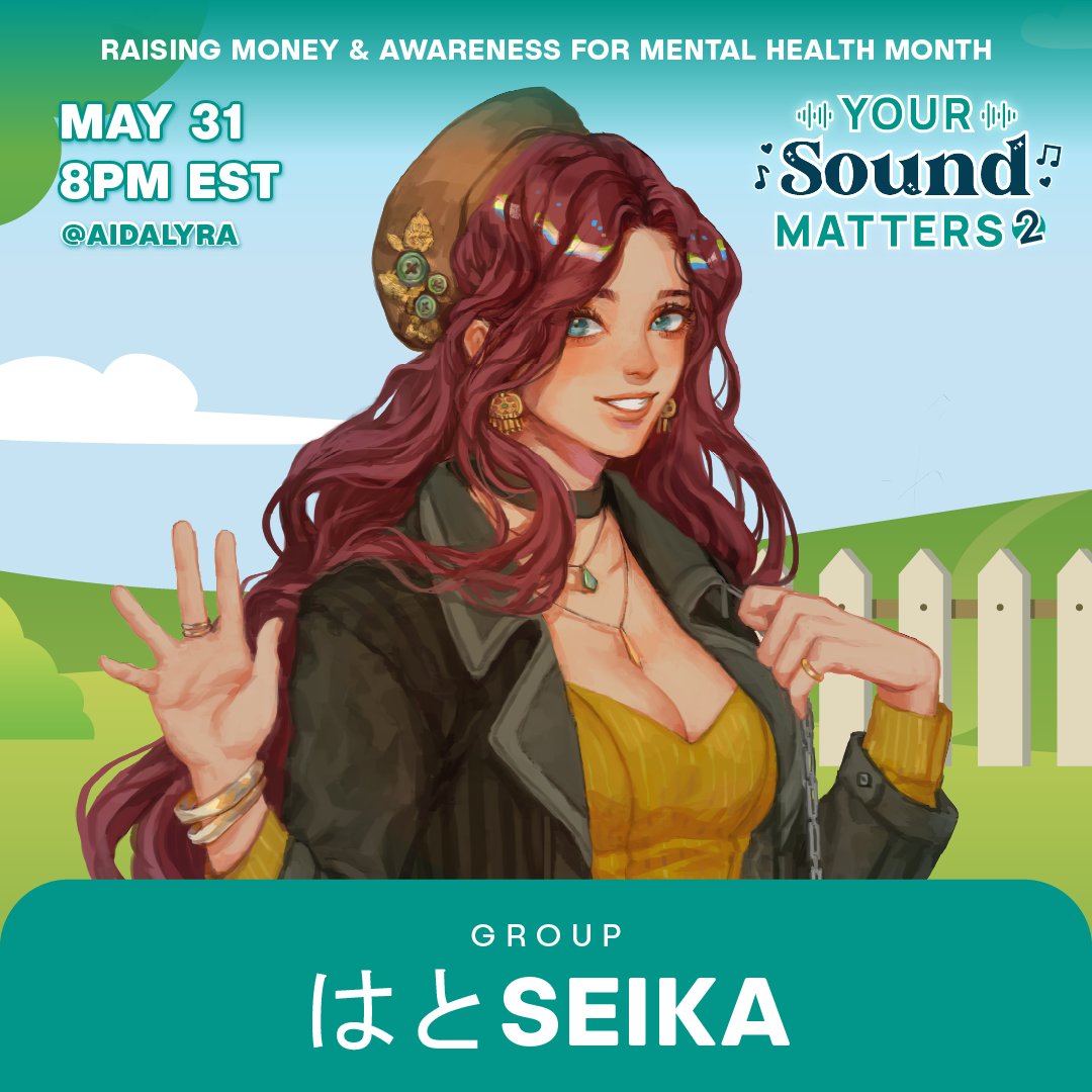 hatoseika's tweet photo. whoa its me! i'm honored to be part of aida's charity concert in a group song!! 

tune in to the stream on 5/31 at 8pm EST and help us support a wonderful cause 💕 https://t.co/0rqeidfZQ9