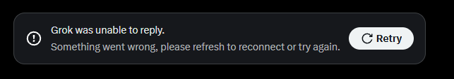 mothmanproph's tweet photo. Literally any time I try to use Grok- and why I never bother anymore. https://t.co/J7HAjHSGBr