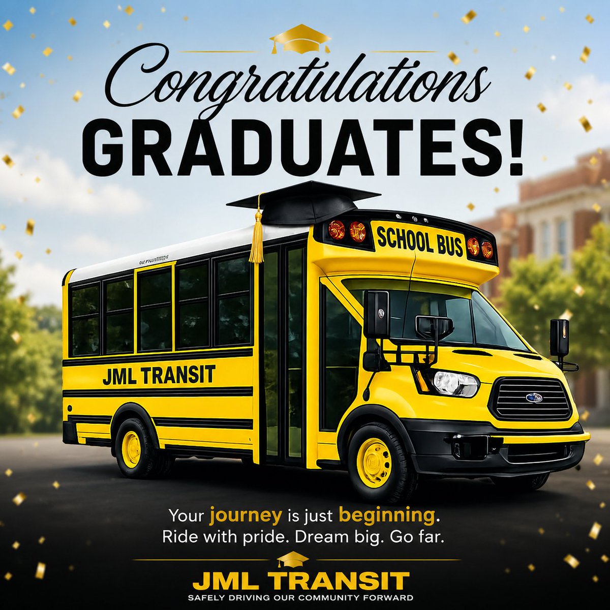JMLTransit's tweet photo. We would like to wish everyone a wonderful graduation season.

A special Congratulation to the Class of 2026!!!!

Your journey is just beginning!!

#Classof2026 #Classof26 #WNY #WNYPride #Buffalo #BuffaLove https://t.co/QttzHuMbMS