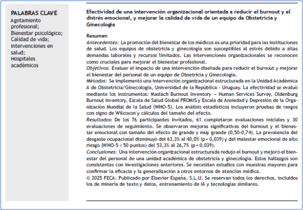 JHealthQualityR's tweet photo. 📰 Effectiveness of an organizational intervention aimed to reduce burnout... of an Obstetrics–Gynecology team
✏️Original by JJ Dapueto @JHealthQualityR #RevistaSECA #JHQR
👉 https://t.co/XPAErBxquS
✅ #QualityHealthcare #BurnoutProfessional #PsychologicalWellBeing #QualityOfLife https://t.co/ZLtjPooR90