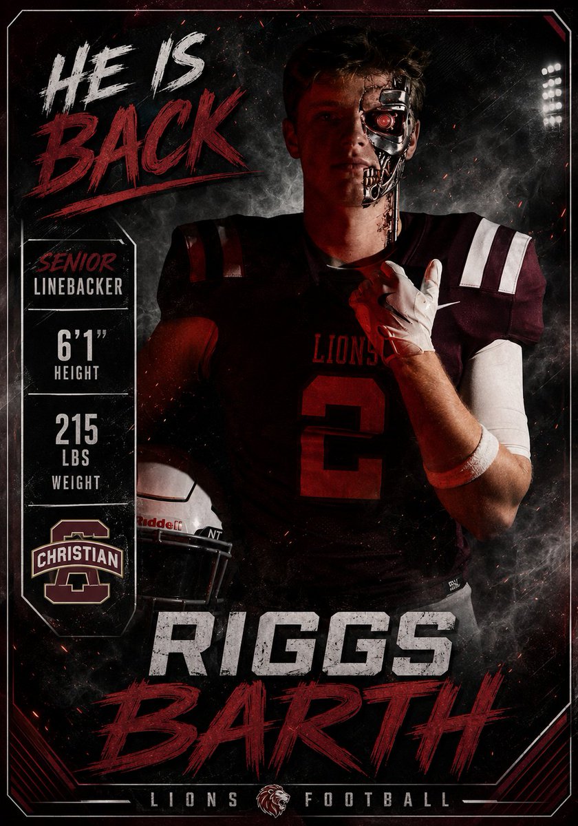SACSFootball's tweet photo. Our first Senior Spotlight of the Summer is @riggsbarth 
3 Year Starter at MLB.
College football Size and IQ.
#25 Ranked '27 Private School LB by @TXPSMedia 
Injury shortened Junior Season, but should be back with a vengeance in 2026.

https://t.co/FOfxq84KGS
#RecruitSACSfootball https://t.co/IFJOO1iW1r