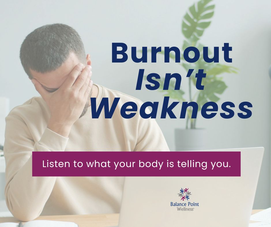 BPointWellness's tweet photo. Burnout isn’t laziness — it’s unmanaged stress.
Signs:
• Fatigue
• Brain fog
• Irritability
• Poor sleep
• Feeling detached
Your nervous system may be saying: “Something needs to change.”
You're not alone. @BPointWellness is here to help. https://t.co/Fur7dhndL2 https://t.co/f6e0zPVjLm