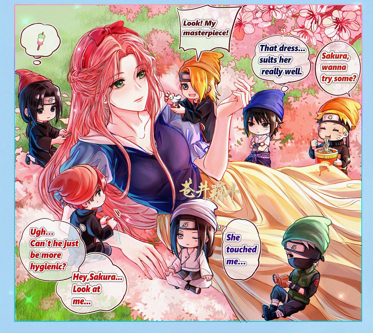 YoYin99760227's tweet photo. 🌸白雪公主和她的七个小矮人
#NARUTO #multisaku #itasaku #NejiSaku #春野サクラ #SAKURA #kakasaku #sasosaku #sasusaku #deisaku #narusaku https://t.co/4rbj9SScl2