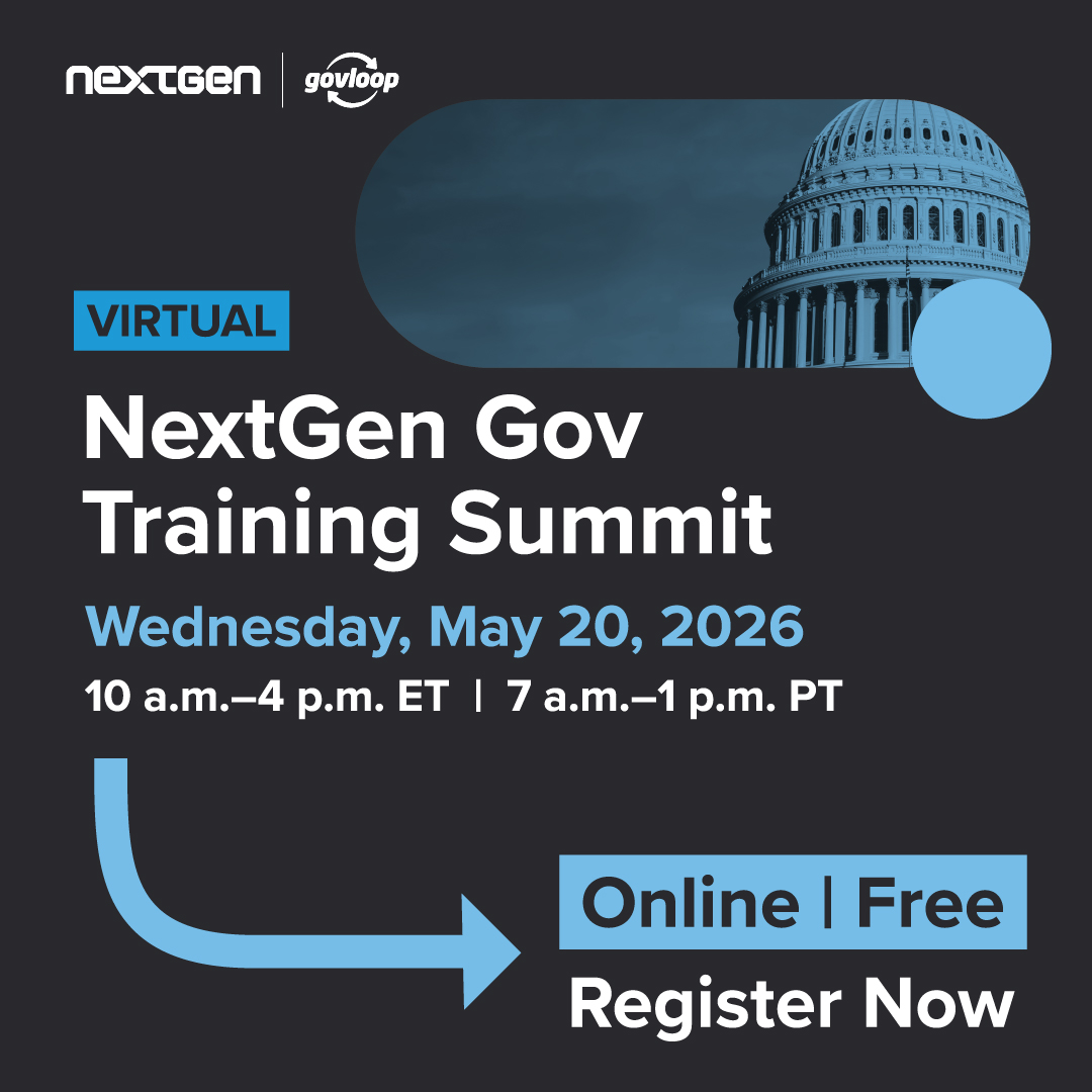 GovLoop's tweet photo. It's #NextGen Day! Join us now for a virtual summit aimed at govies that's full of professional development training, networking and free downloadable resources, all designed to elevate your public service impact: https://t.co/9xKToGN35a

#waepa #codeforamerica https://t.co/AltxVZzd8Q