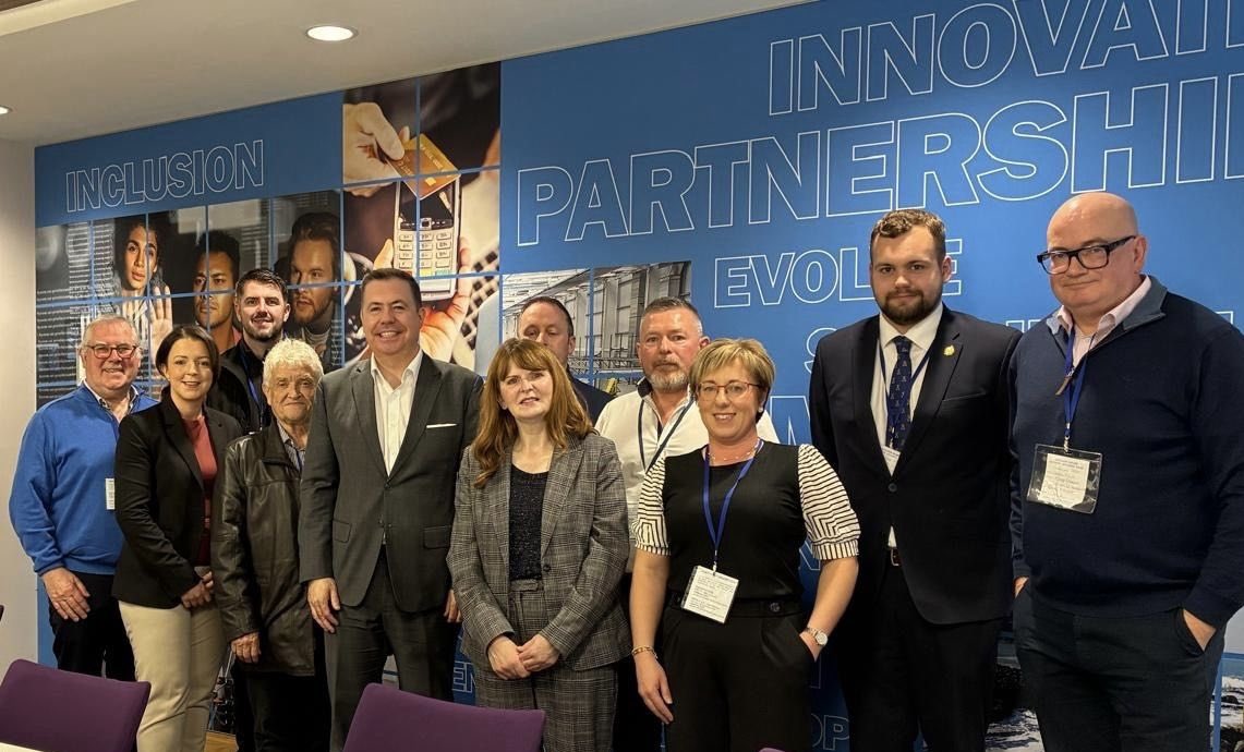retail_ni's tweet photo. Pleased to facilitate a round table of Kilrea traders with @Economy_NI & @deptinfra Ministers @CArchibald_SF @LizKimminsSF to discuss the need for a new bridge for the village. Useful wider discussion on further support and regeneration of our locals villages and small towns. @CausewayChamber @UFUHQ