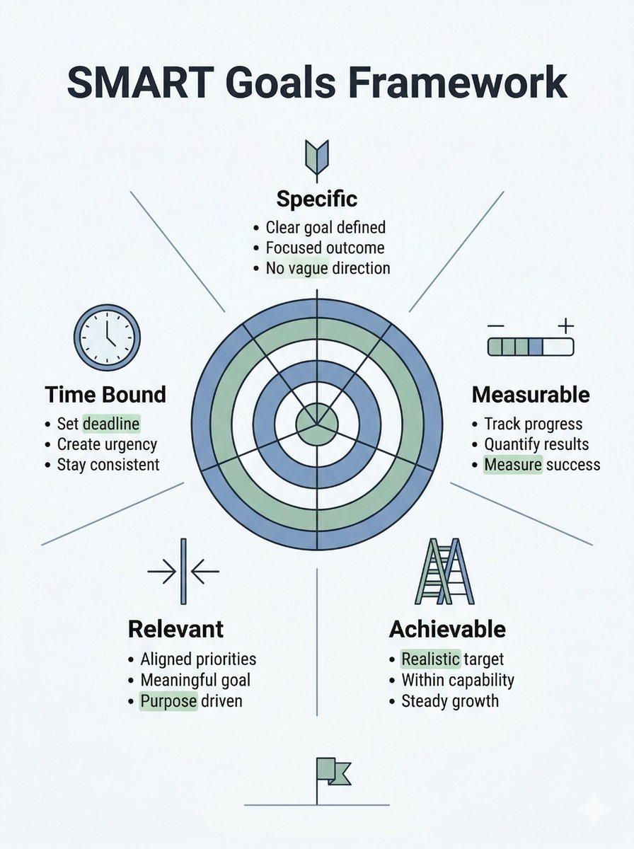 📌 SMART Goals Framework. 🔸️ SPECIFIC — define exactly what you want to ...