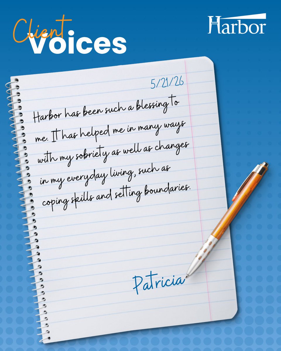 HarborHelps's tweet photo. Healing looks different for everyone, and no one has to do it alone. 💜

Patricia shared that Harbor’s Women’s Residential Rehab Program has helped strengthen her sobriety and support positive changes in everyday life.

Learn more: https://t.co/AHUbFdo3O5 https://t.co/97YekWZTYp
