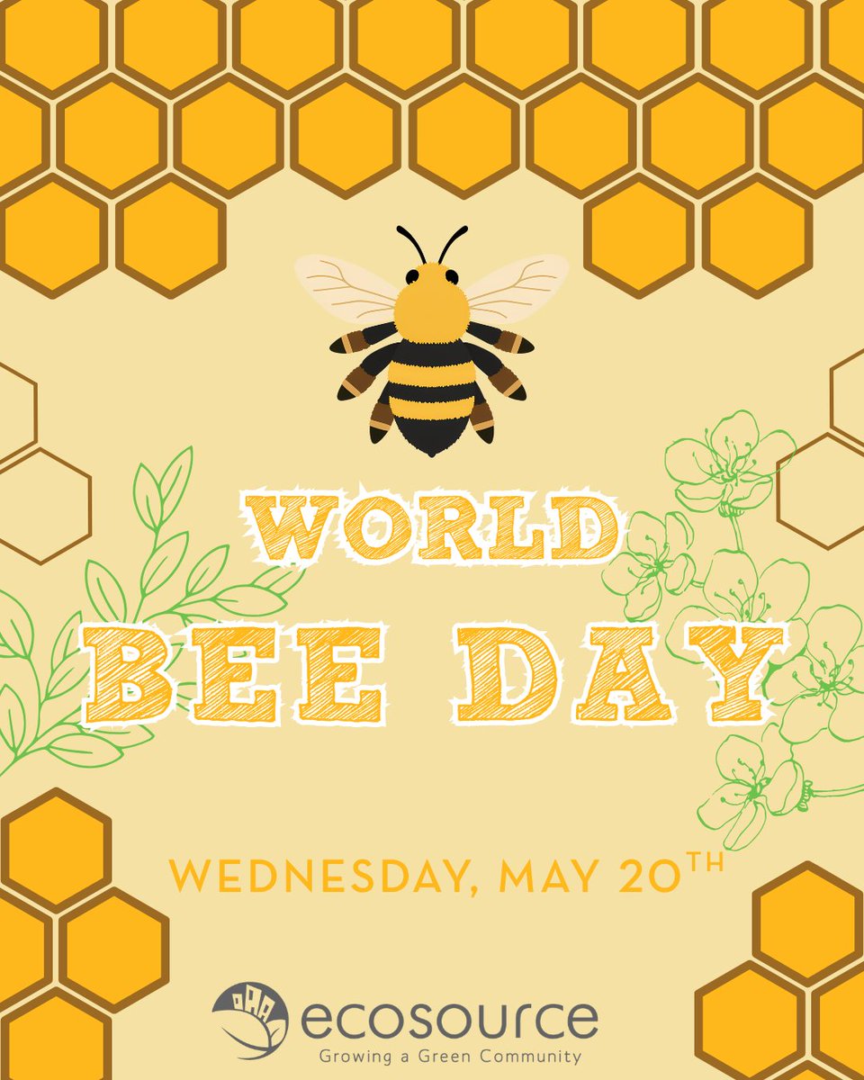 EcosourceGreen's tweet photo. Happy World Bee Day! 🐝 Bees are responsible for pollinating many of the fruits, vegetables, and herbs we grow, as well as crops like clover and alfalfa that support livestock production. In urban environments, gardens can become important habitats for pollinators. https://t.co/IgvxsX05zj
