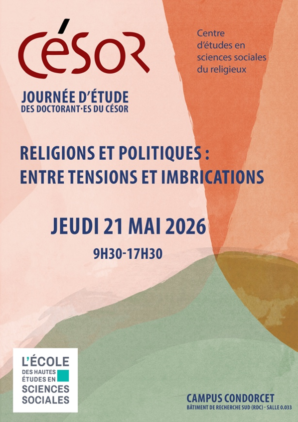 DanielV_xxi's tweet photo. @EHESS_fr  - « Religions et politiques : entre tensions et imbrications », 21 mai 2026 de 9h30 à 17h30 https://t.co/MWDFrytyYM