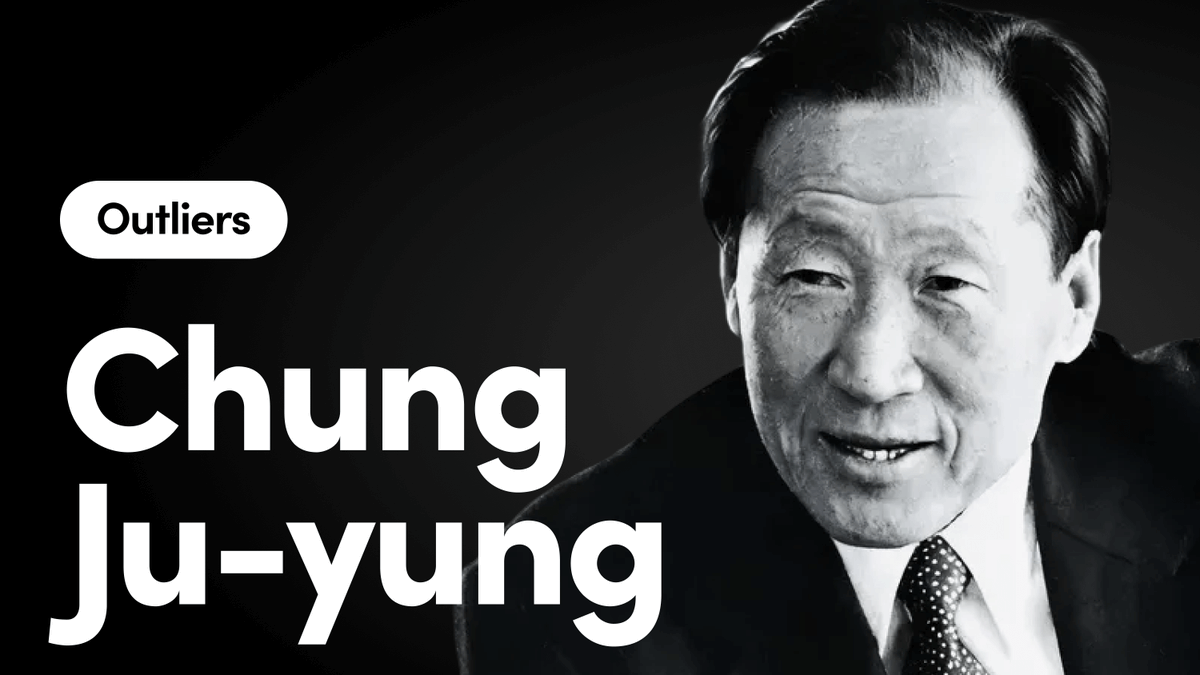 shaneparrish's tweet photo. This is one of the craziest stories ever.

And it's full of insights you can apply in life and work.

Chung Ju-yung started so poor that he ate tree bark as a kid to survive. Before he passed away, he was one of the ten richest people in the world. 

His autobiography describes how he escaped poverty, developed the mindset to succeed, founded Hyundai (one of the world's largest conglomerates), and lifted an entire country out of poverty. 

Every time I read this book, I'm inspired to go faster and further. 

Listen to his story here: 

• Spotify: https://t.co/X3aBx6T761 
• Apple: https://t.co/KdPBXhRD1x