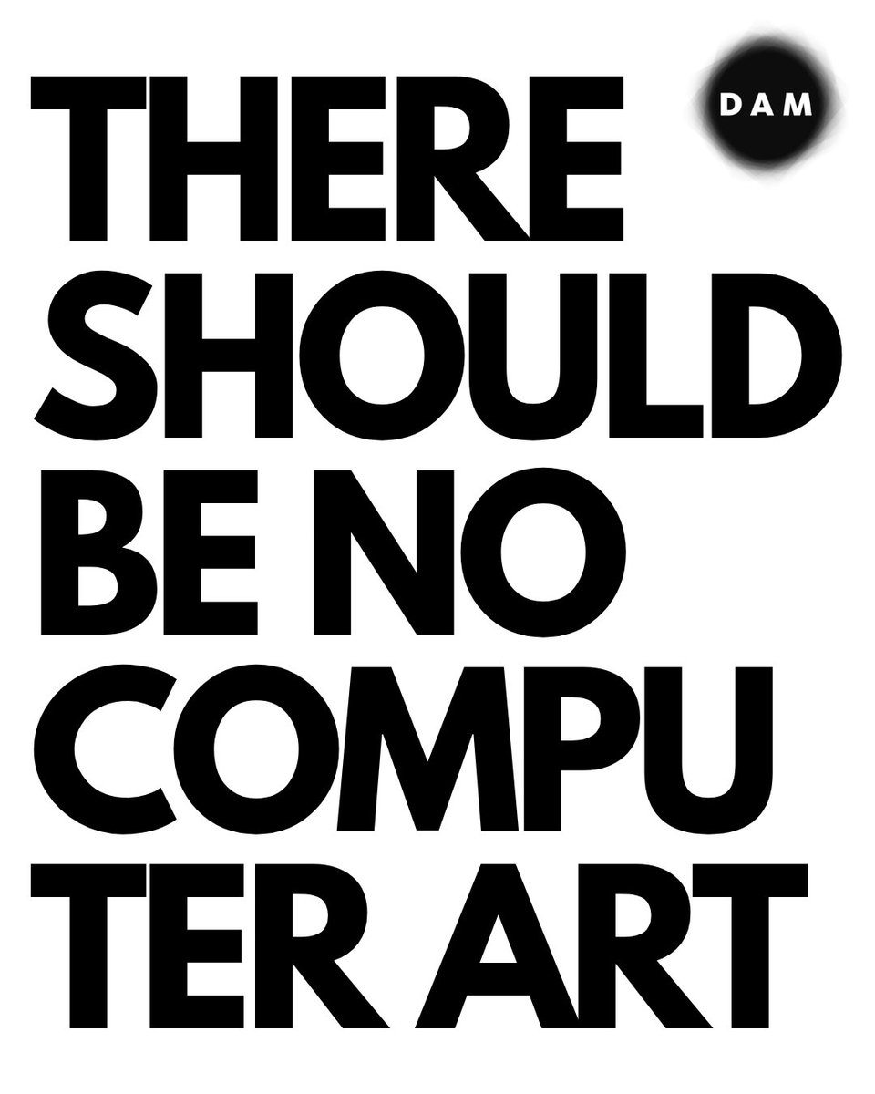 DAMDigitalArt's tweet photo. We’re launching our DAM Essay Spotlight series with a landmark text in digital art history.

In 1971, Frieder Nake argued computers shouldn’t be used to produce objects for galleries — that the art market had reduced a new methodology to fashion.

Read: https://t.co/QELNLmkpkU https://t.co/uZBxYnOJru