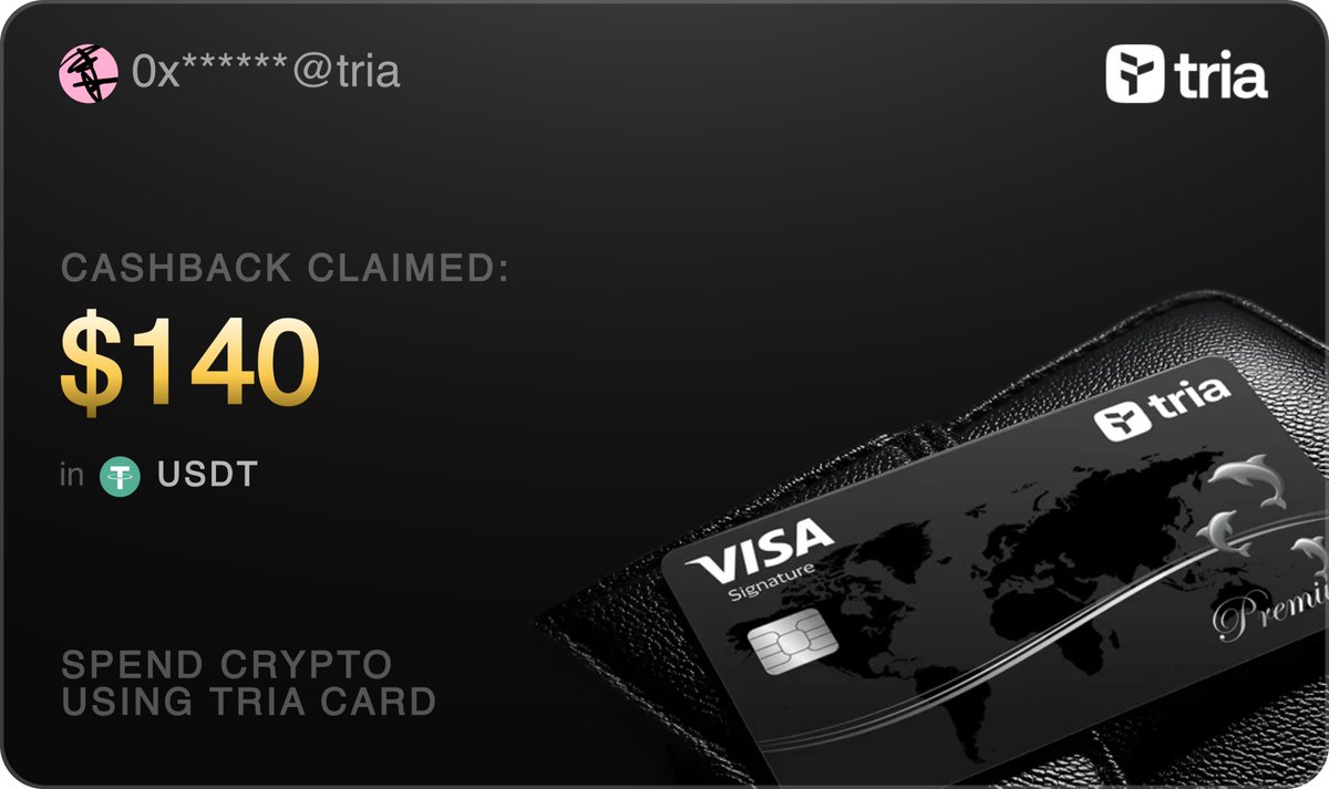 0xhamstr's tweet photo. Now the cashback rolls in. Thanks for playing @useTria @useTriaFDN @parthbl @Vijittria https://t.co/pR5E6O68D2
