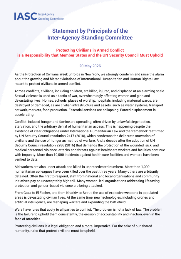 Inter-Agency Standing Committee (IASC) tweet media