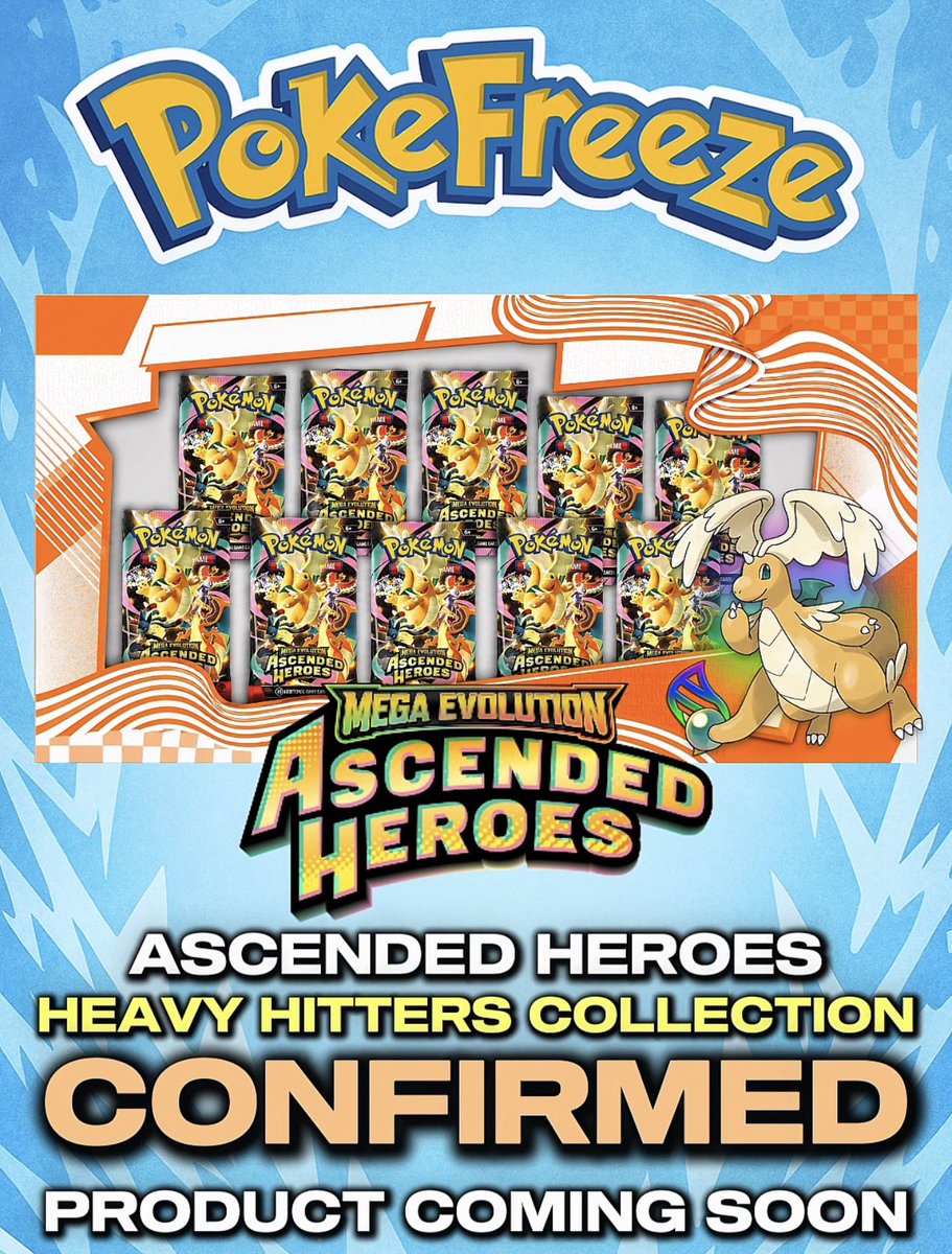 PokeFreezeNotif's tweet photo. Ascended Heroes “Heavy Hitters” Collection Box has just been loaded on the back-end of multiple retailers! 🤩👀

(Official Images Dropping Soon)

#AscendedHeroes #PokemonTCG https://t.co/K7lDRauzOR