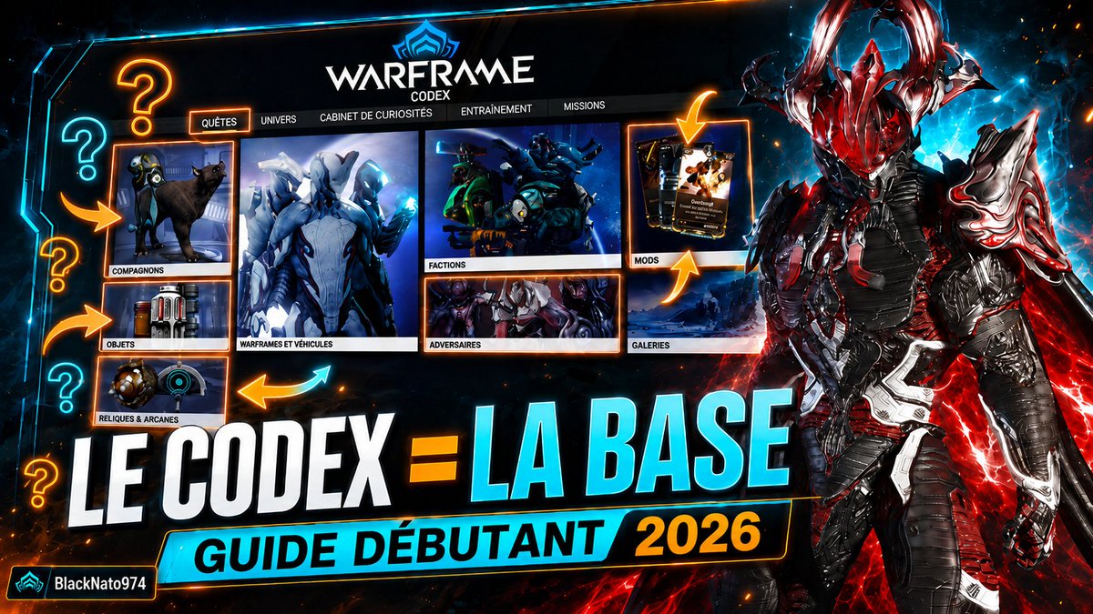 NatoGaming4's tweet photo. Nouvelle vidéo Warframe 🔶
Le CODEX est souvent oublié quand on débute… alors qu’il peut devenir votre vraie encyclopédie de poche 📚
🎥 https://t.co/ZiUWbVx4w0
#Warframe #WarframeFR #GuideWarframe #WFCC https://t.co/qqHrkpyrN1