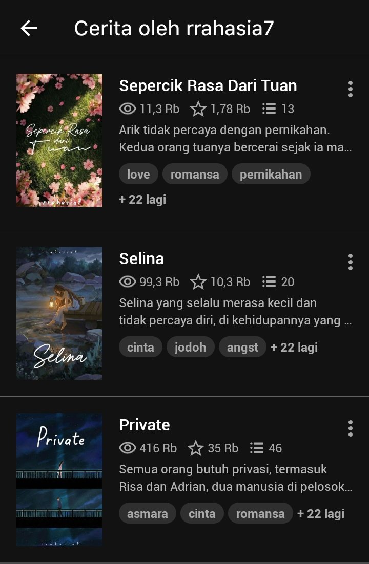 mootex12's tweet photo. @wattpadmenfess_ Lagi nungguin 3 cerita ini. Tema pedesaan yang penulisannya rapi dan alurnya menarik. Pesona pria matang memang nggak bisa ditampik https://t.co/vWAq0Rhymw