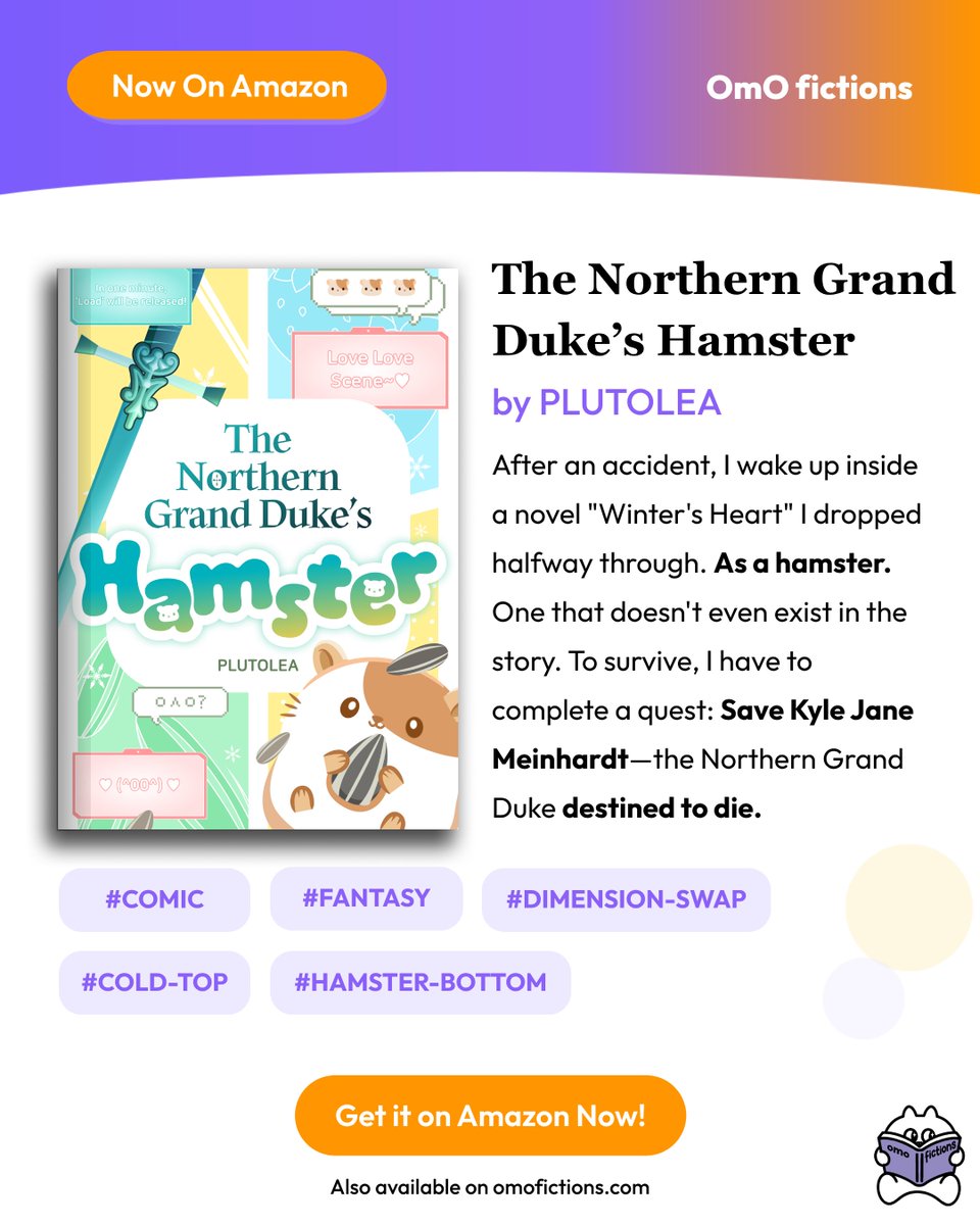 omo_fictions's tweet photo. [AMAZON PUBLISHED]
Y’ALL. PLEASE. Read Now!!! >> https://t.co/7RDTQNKJ5x 
I need everyone to read this novel about the cutest little hamster bottom who saves a cold, terminally ill northern duke and ends up melting his heart too 😭 It’s funny, sweet, adorable, and SO lovable I’m obsessed.
#thenortherngranddukeshamster #blnovel #blmanhwa