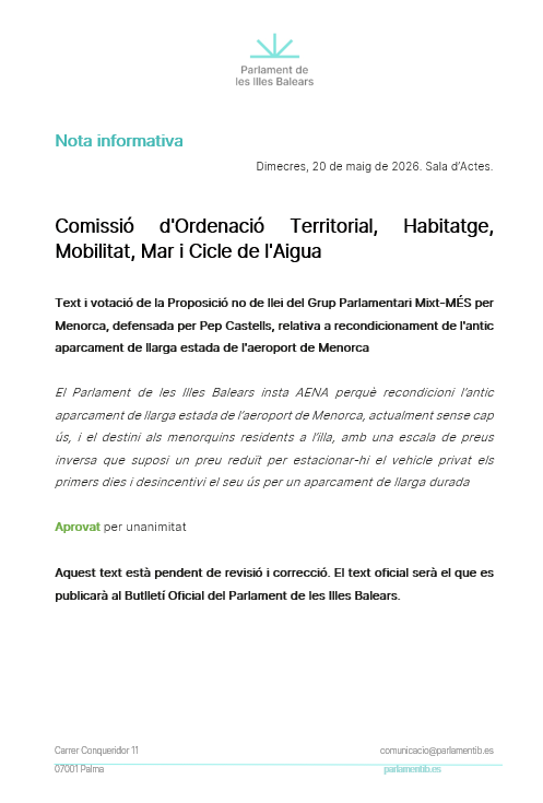 Parlament de les Illes Balears tweet media