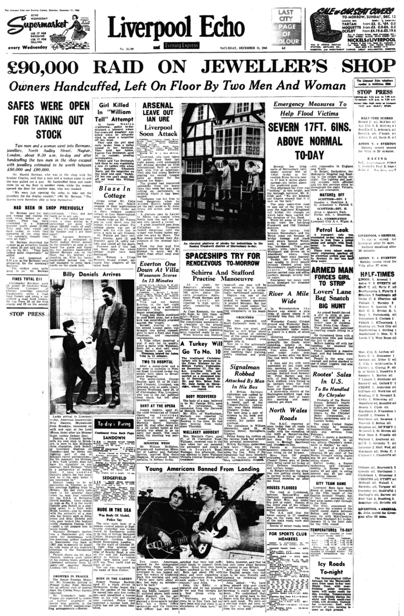 bootleianopolis's tweet photo. Today, The Times printed the obituary of the great record producer Jack Douglas

Liverpool Echo January 11 1965
The report of a young "John" Douglas and Eddie Leonetti being detained at the docks
@LiverpoolEcho @BNArchive https://t.co/aoEH09AZNv