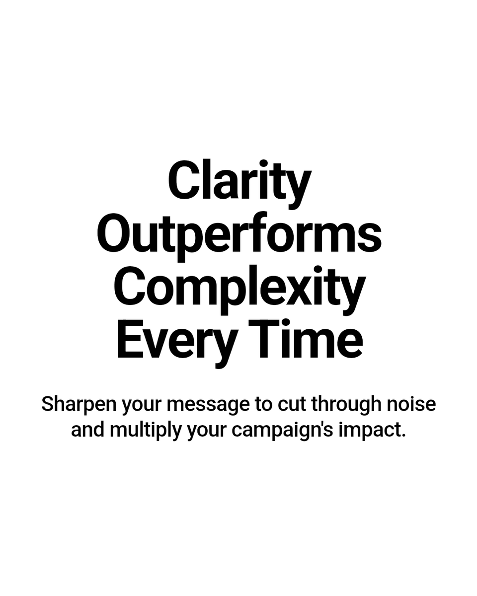 ICONICA_ca's tweet photo. Clarity wins campaigns—every time. Start your next campaign by sharpening your message. Clear communication cuts through noise, builds trust, and drives results. Don't let confusion cost you leads. Focus on clarity first, and watch your impact multiply.

schedule a call https://t.co/Vhg0L4YCTA