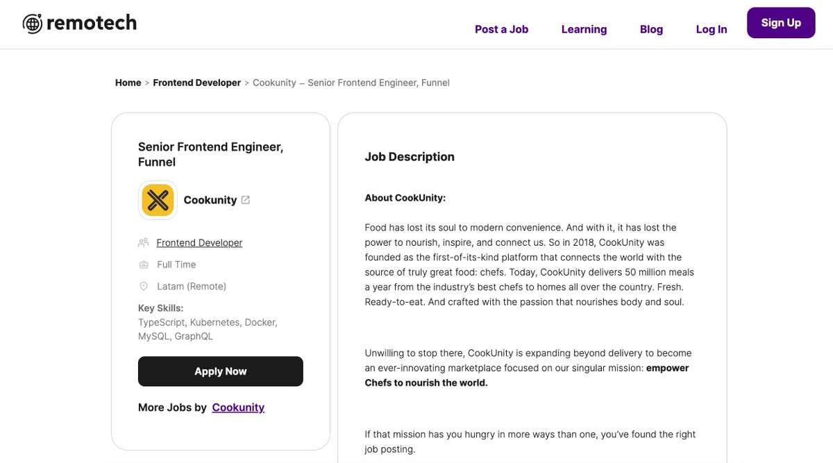 Remotech_ai's tweet photo. Cookunity is hiring Senior Frontend Engineer 
Location: Remote: Latam (Latin America)

🔗 View Details:  hhttps://www.remotech.ai/jobs/senior-frontend-engineer-funnel 

Sign up to get early access to top remote tech jobs 👇 
https://t.co/HowWOF3rjE 

#TechJobs #RemoteJobs https://t.co/oNWWVnnAR6