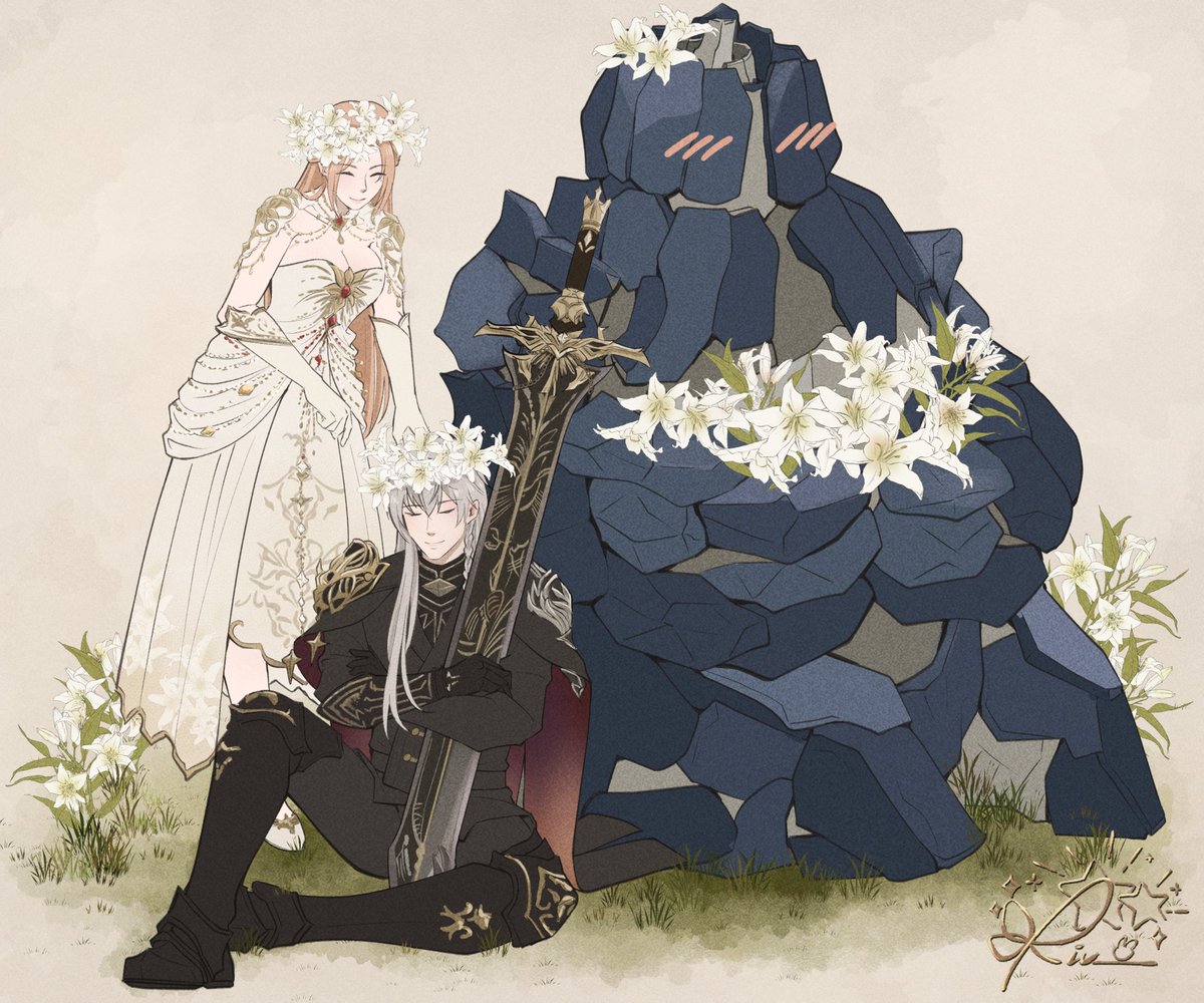 StarlitXav's tweet photo. The Queen crowned him in lilies ✨️

— Xavier x Wanderer series: Petro Golem

#Xavier #セイヤ #XavierKingofDarknight #LoveandDeepspace https://t.co/iy280ju05b
